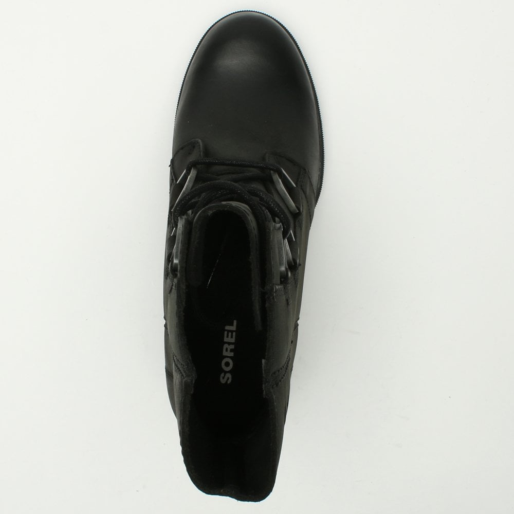Joan Of Arctic II Black Leather Wedge Boots