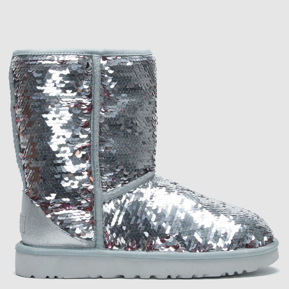 Classic Short Sequin Ankle Boots