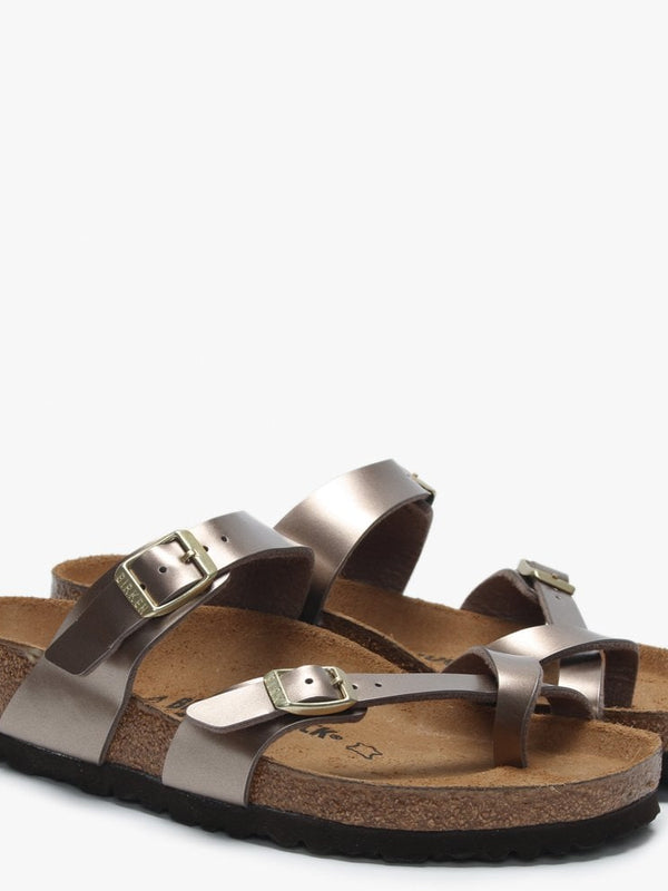 Mayari Electric Metallic Taupe Birko-Flor Thong Sandals