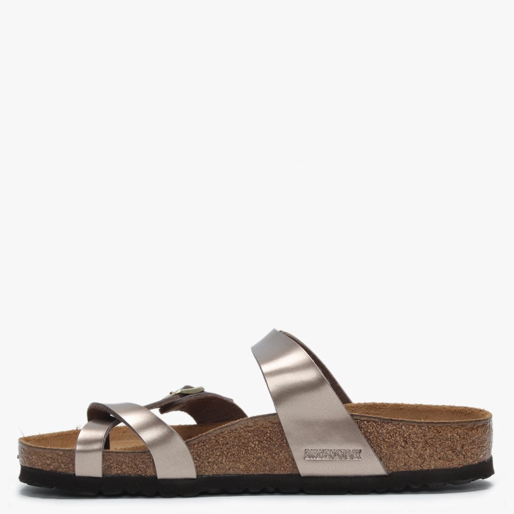 Mayari Electric Metallic Taupe Birko-Flor Thong Sandals