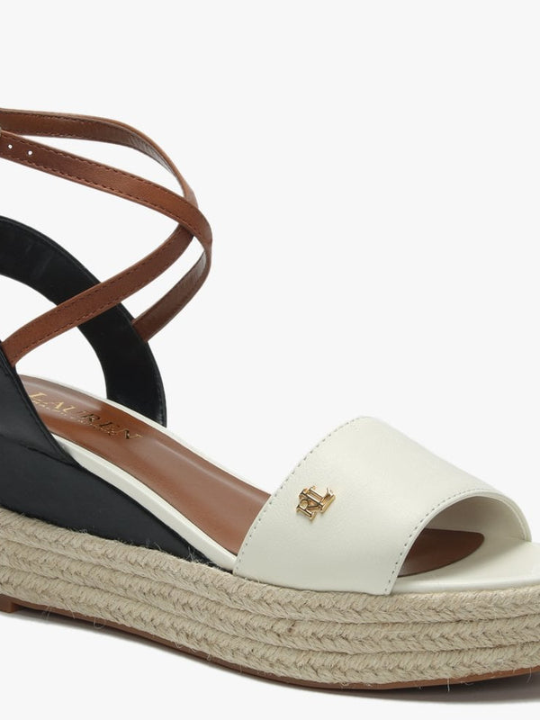 Delores Multicoloured Leather Flatform Espadrille Sandals