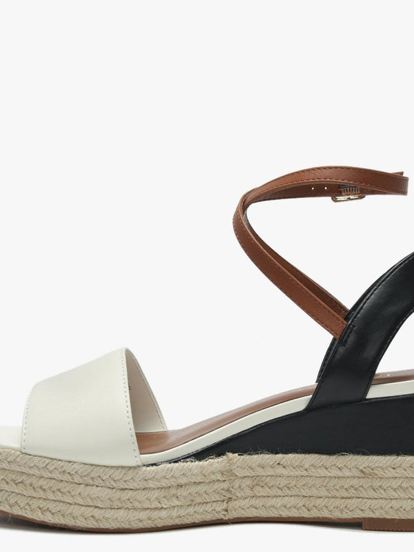 Delores Multicoloured Leather Flatform Espadrille Sandals