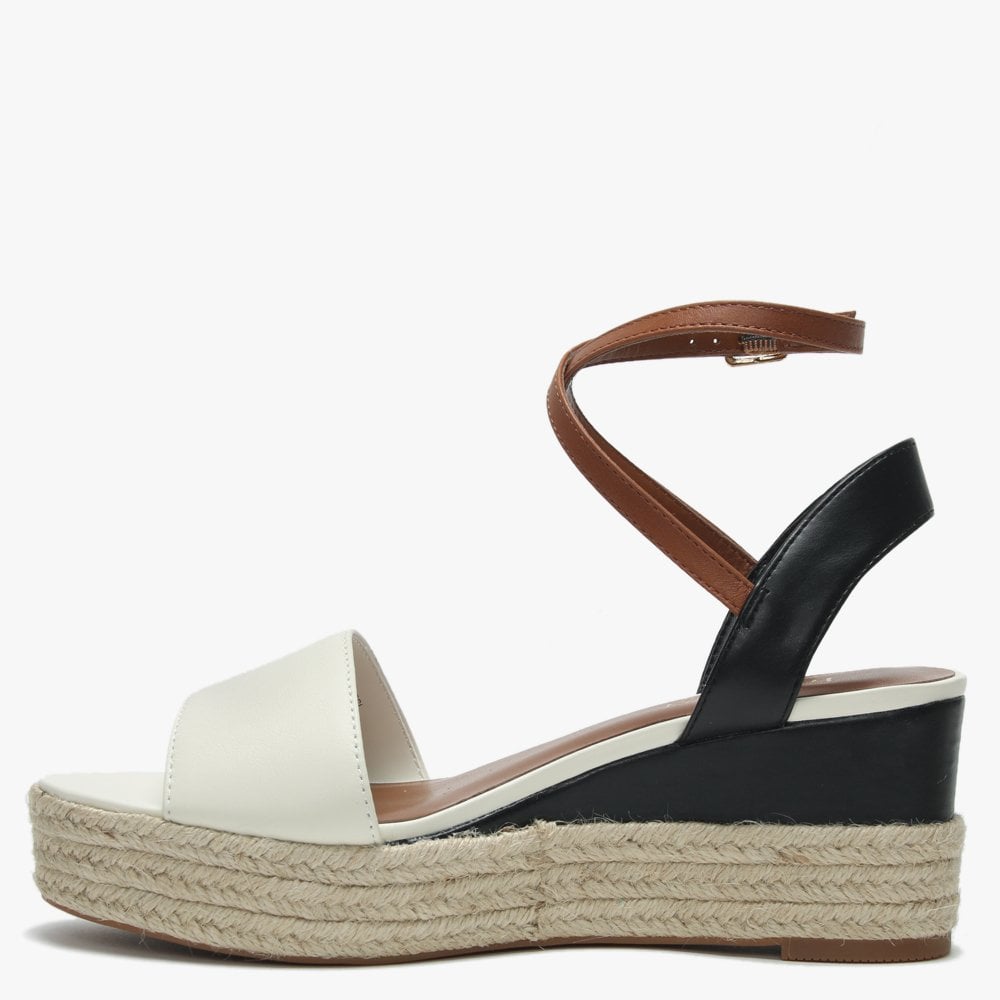 Delores Multicoloured Leather Flatform Espadrille Sandals