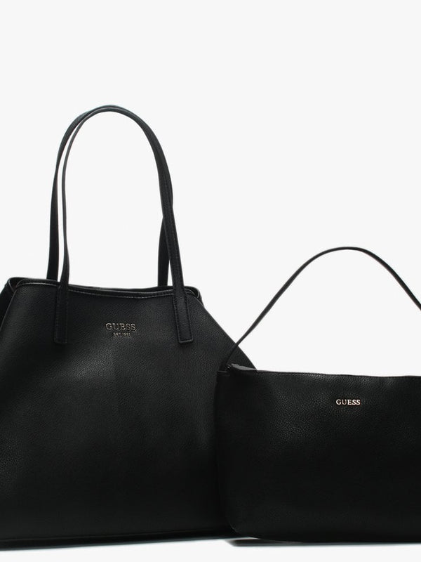 Large Vikky Black Slouchy Tote Bag