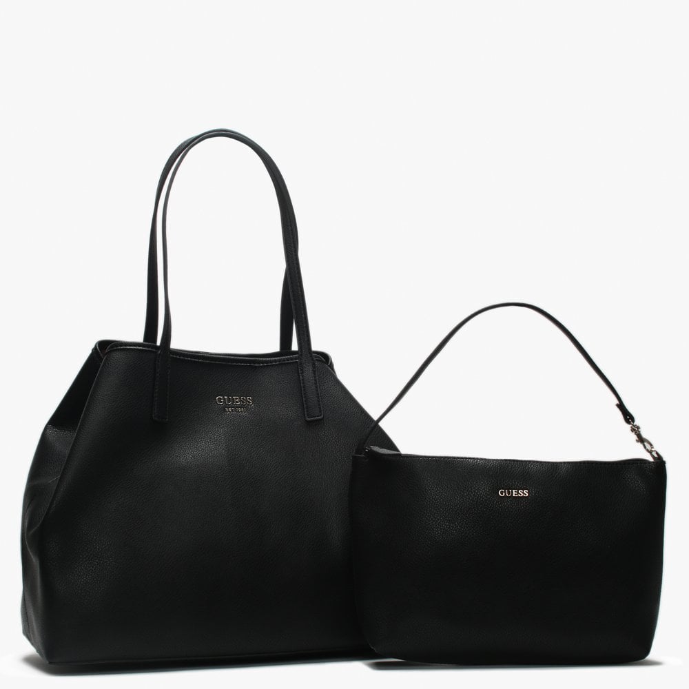 Large Vikky Black Slouchy Tote Bag