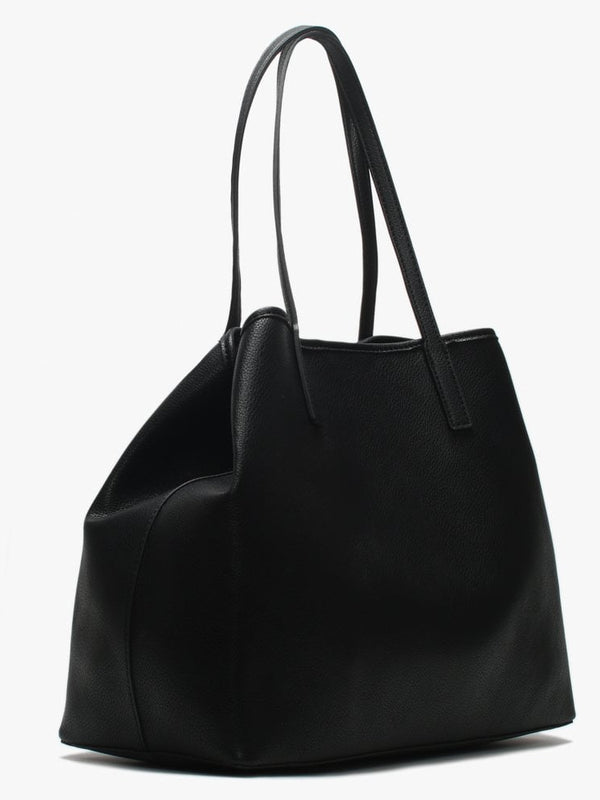Large Vikky Black Slouchy Tote Bag