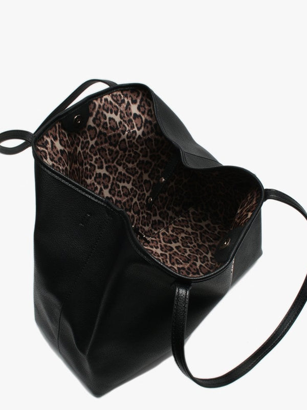 Large Vikky Black Slouchy Tote Bag