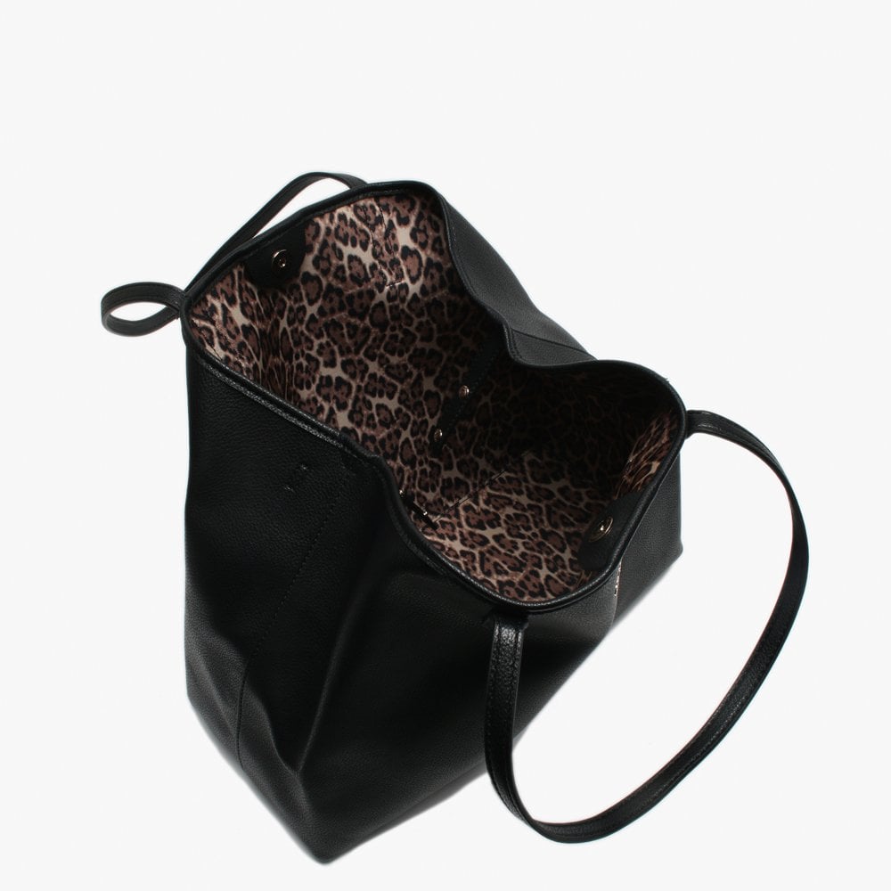 Large Vikky Black Slouchy Tote Bag