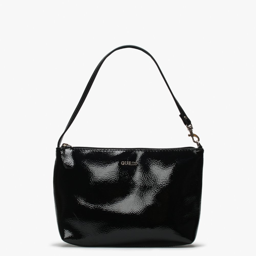 Vikky Black Patent Tote Bag