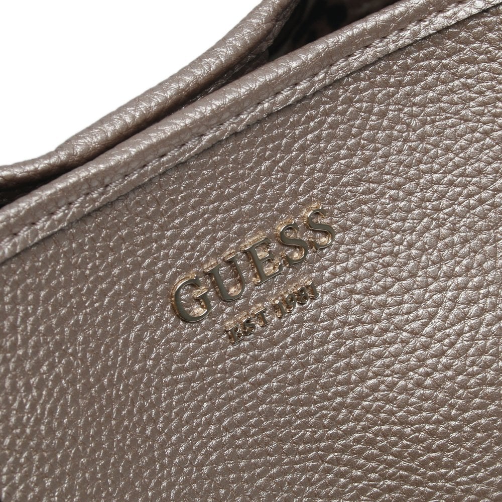 Vikky Pale Bronze Pebbled Tote Bag