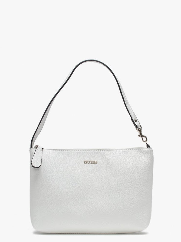 Vikky White Pebbled Tote Bag