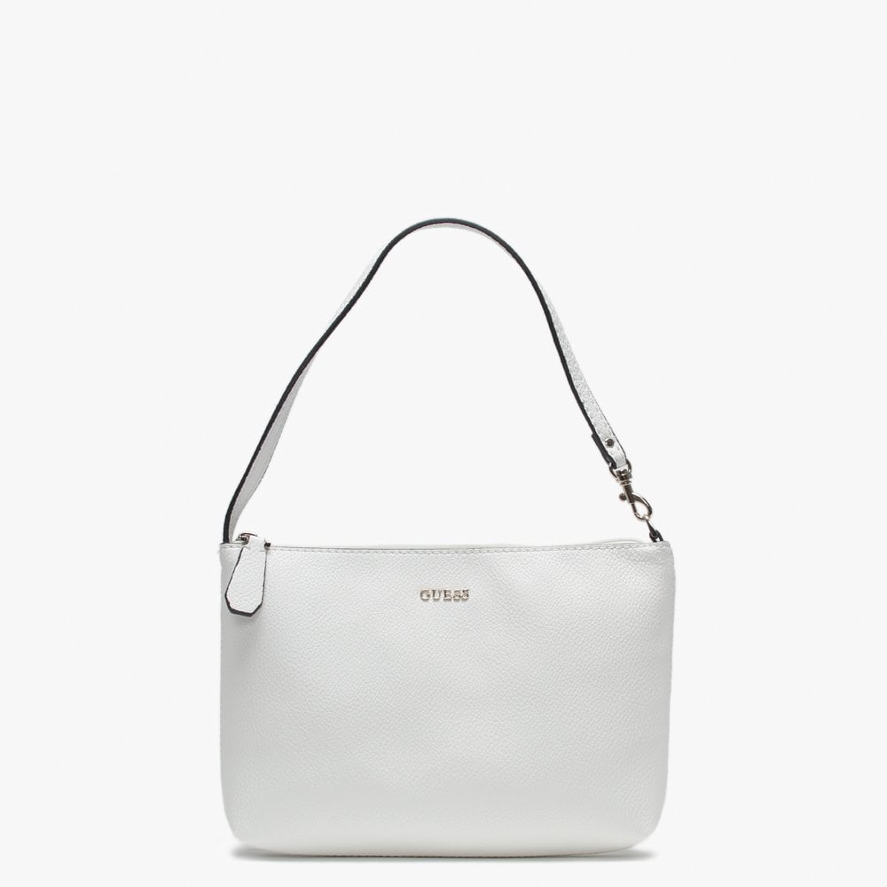 Vikky White Pebbled Tote Bag