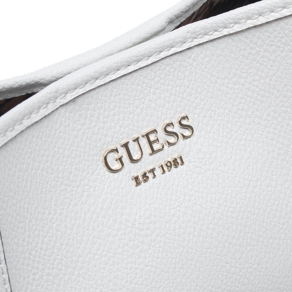 Vikky White Pebbled Tote Bag