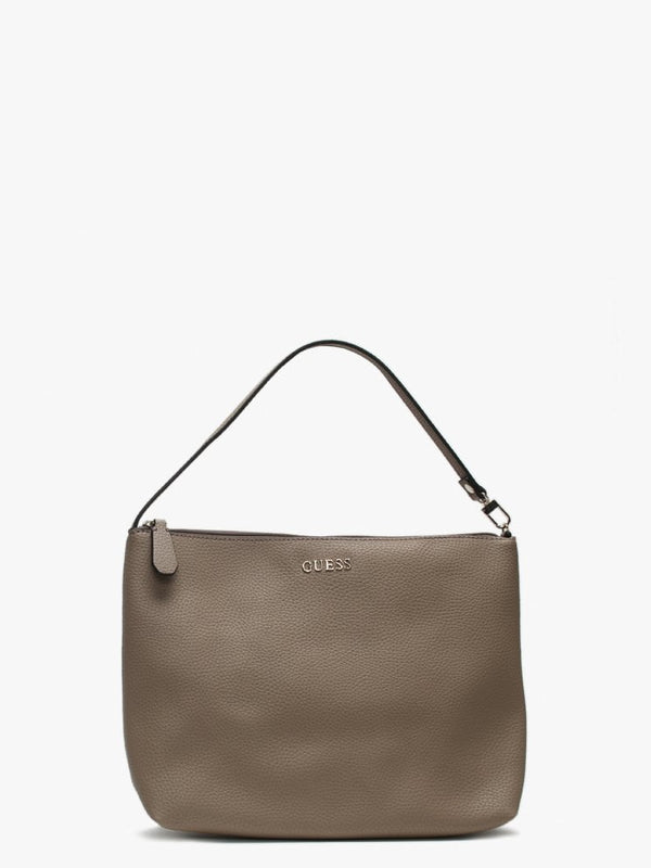 Heidi Taupe Pebbled Tote Bag
