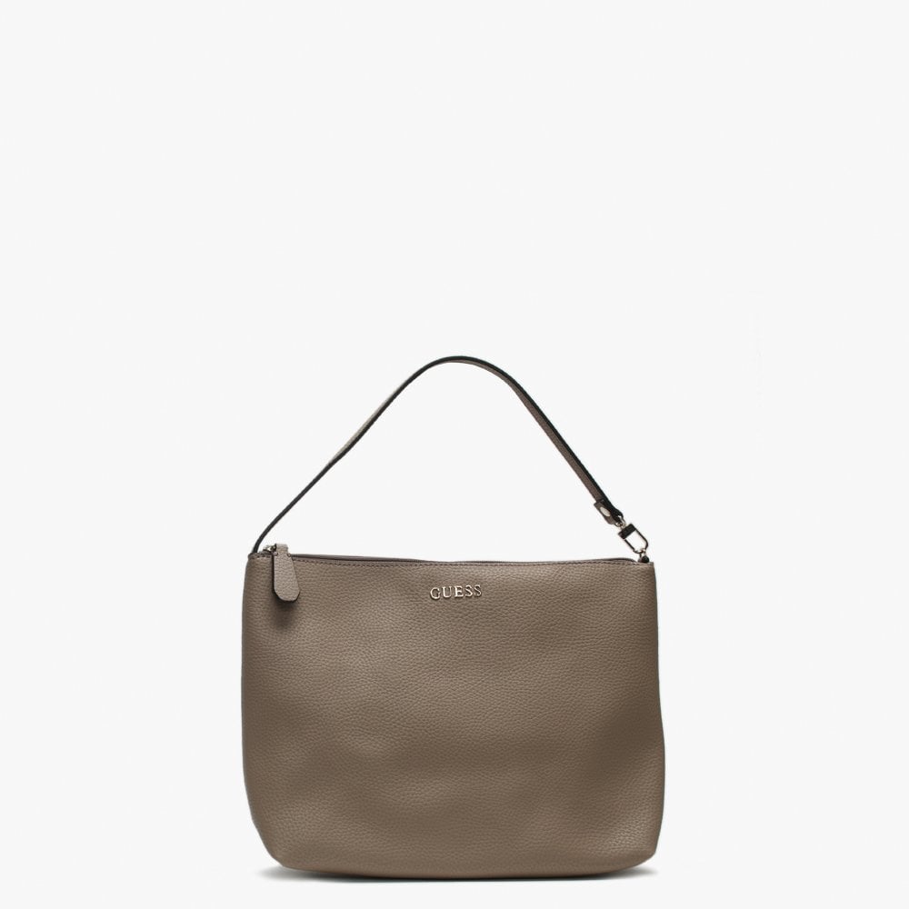 Heidi Taupe Pebbled Tote Bag