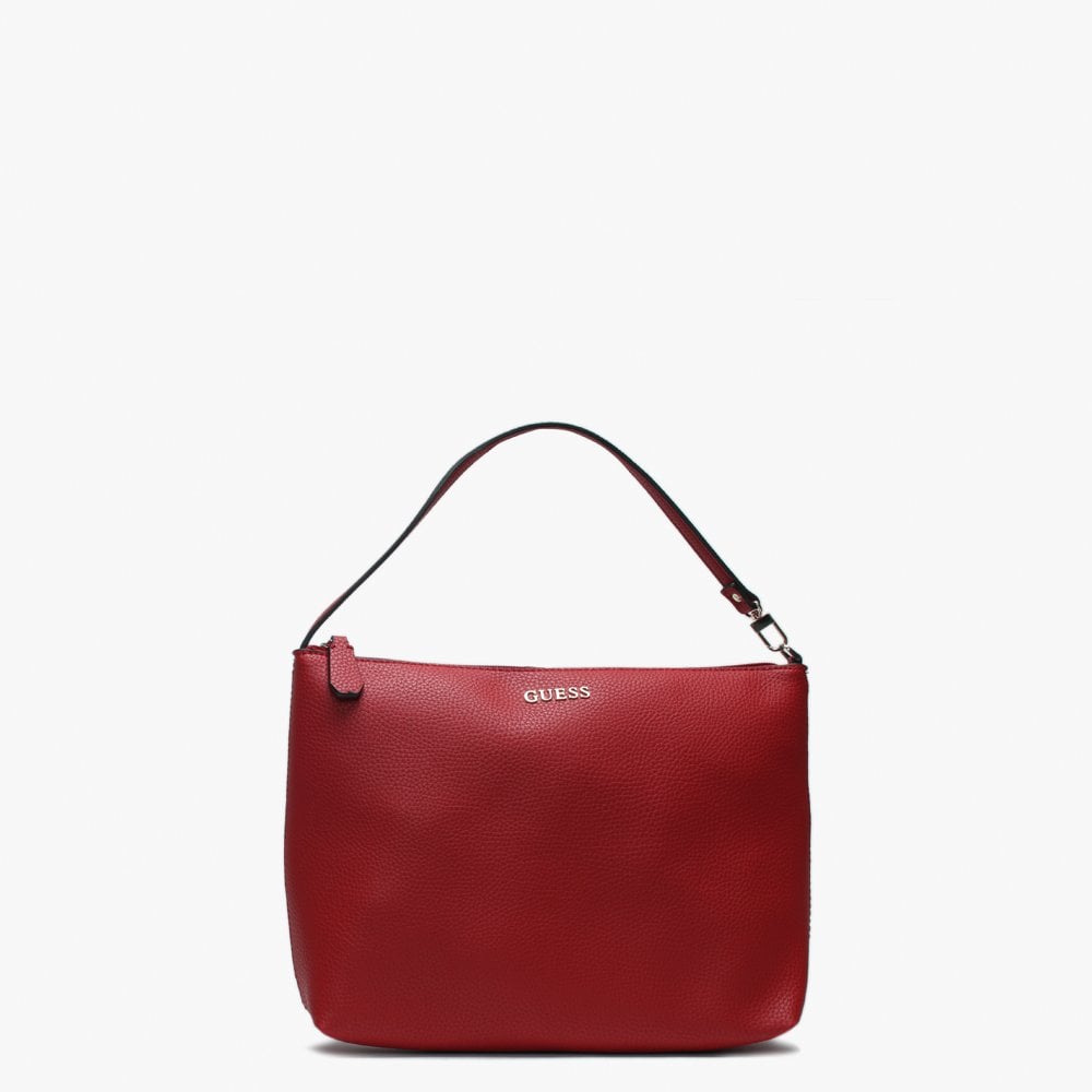 Heidi Crimson Pebbled Tote Bag