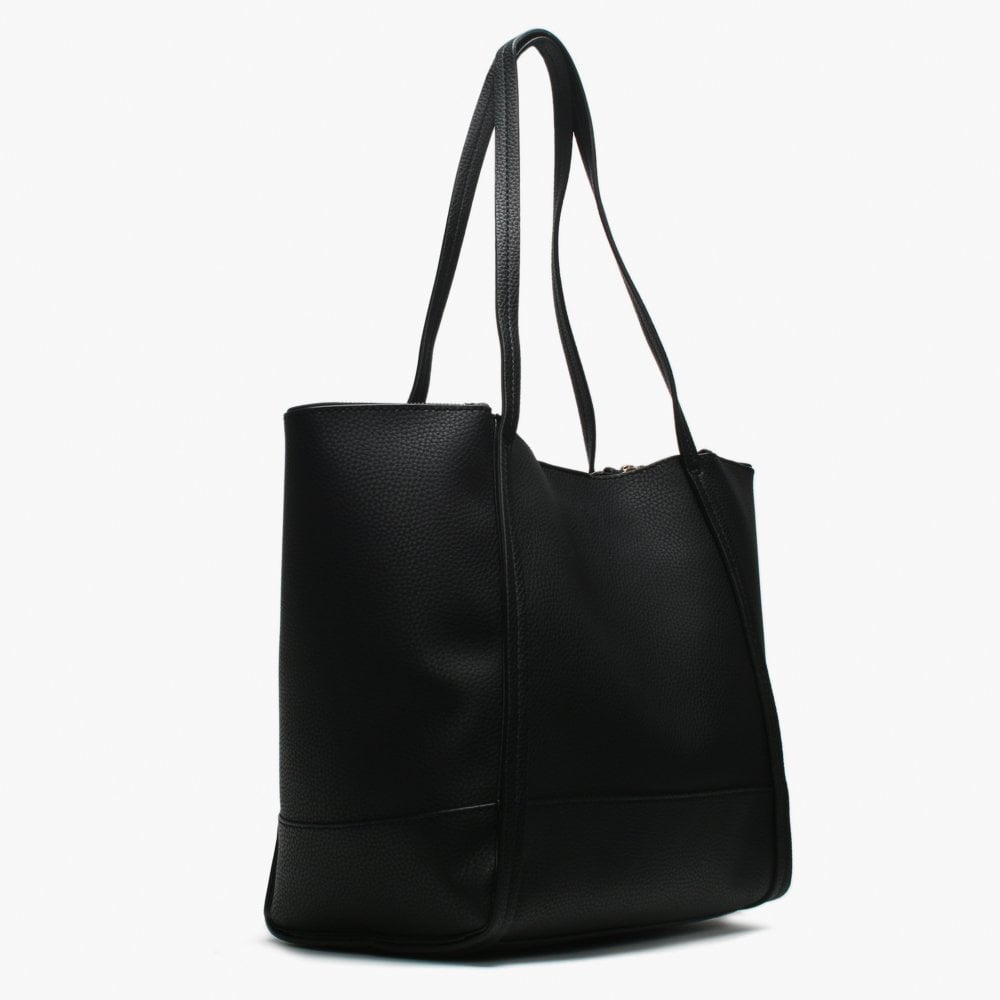 Heidi Black Pebbled Tote Bag