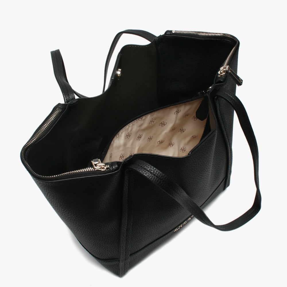 Heidi Black Pebbled Tote Bag