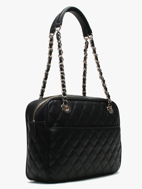 Candy Black Quilted Shoulder Bag