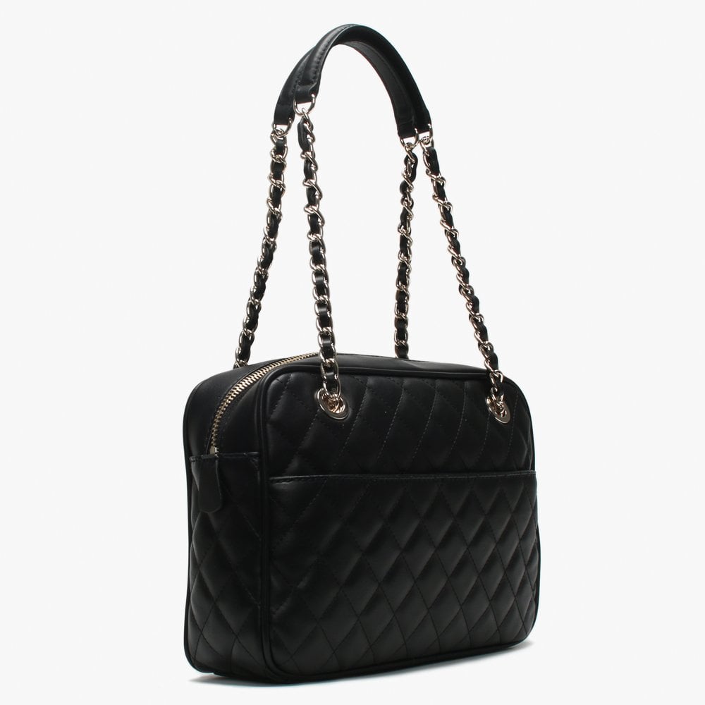 Candy Black Quilted Shoulder Bag