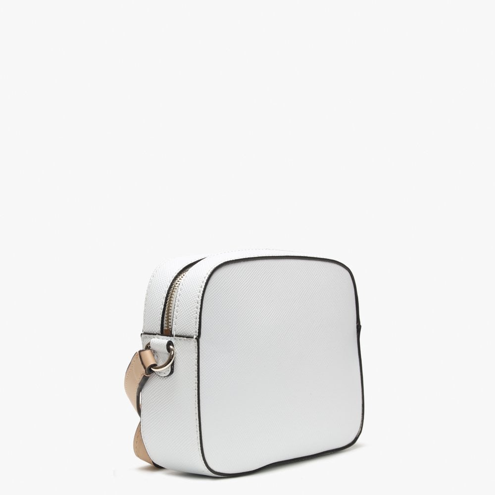 Kamryn White Colour Block Cross-Body Bag