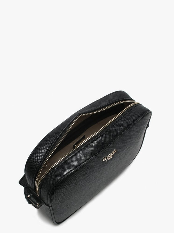 Kamryn Black Top Zip Cross-Body Bag