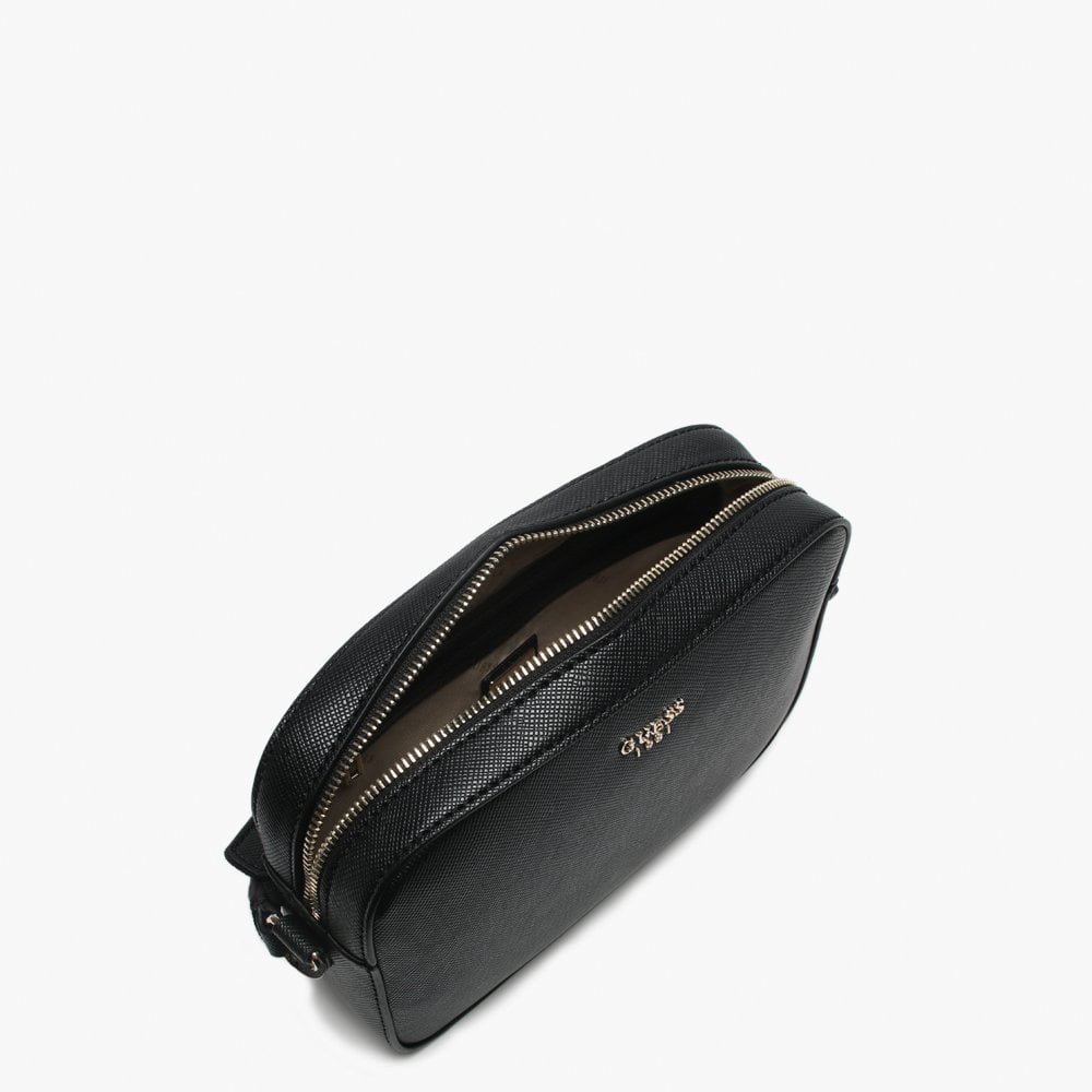 Kamryn Black Top Zip Cross-Body Bag