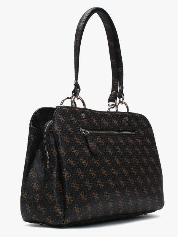 Girlfriend Brown Logo Satchel Bag