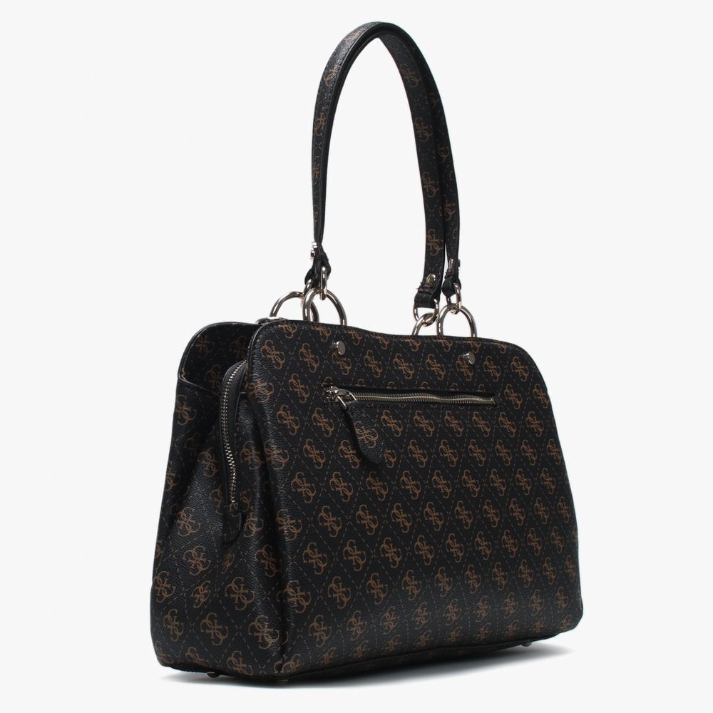 Girlfriend Brown Logo Satchel Bag