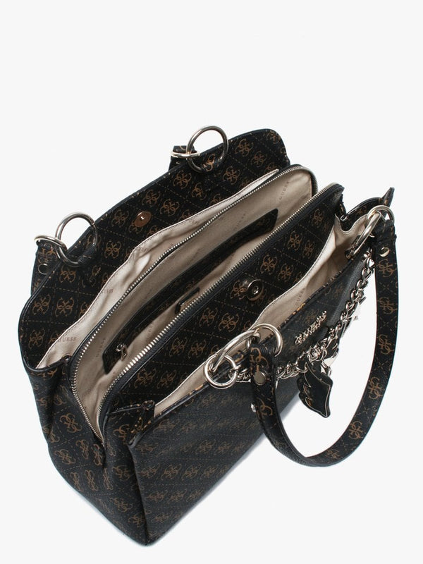 Girlfriend Brown Logo Satchel Bag