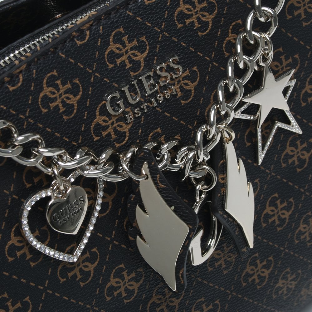 Girlfriend Brown Logo Satchel Bag