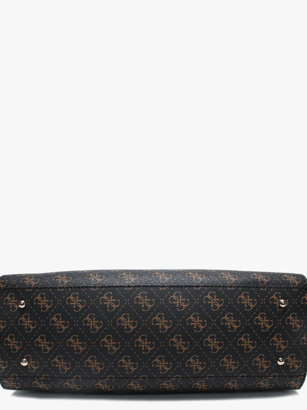 Maddy Brown Multi Logo Satchel Bag