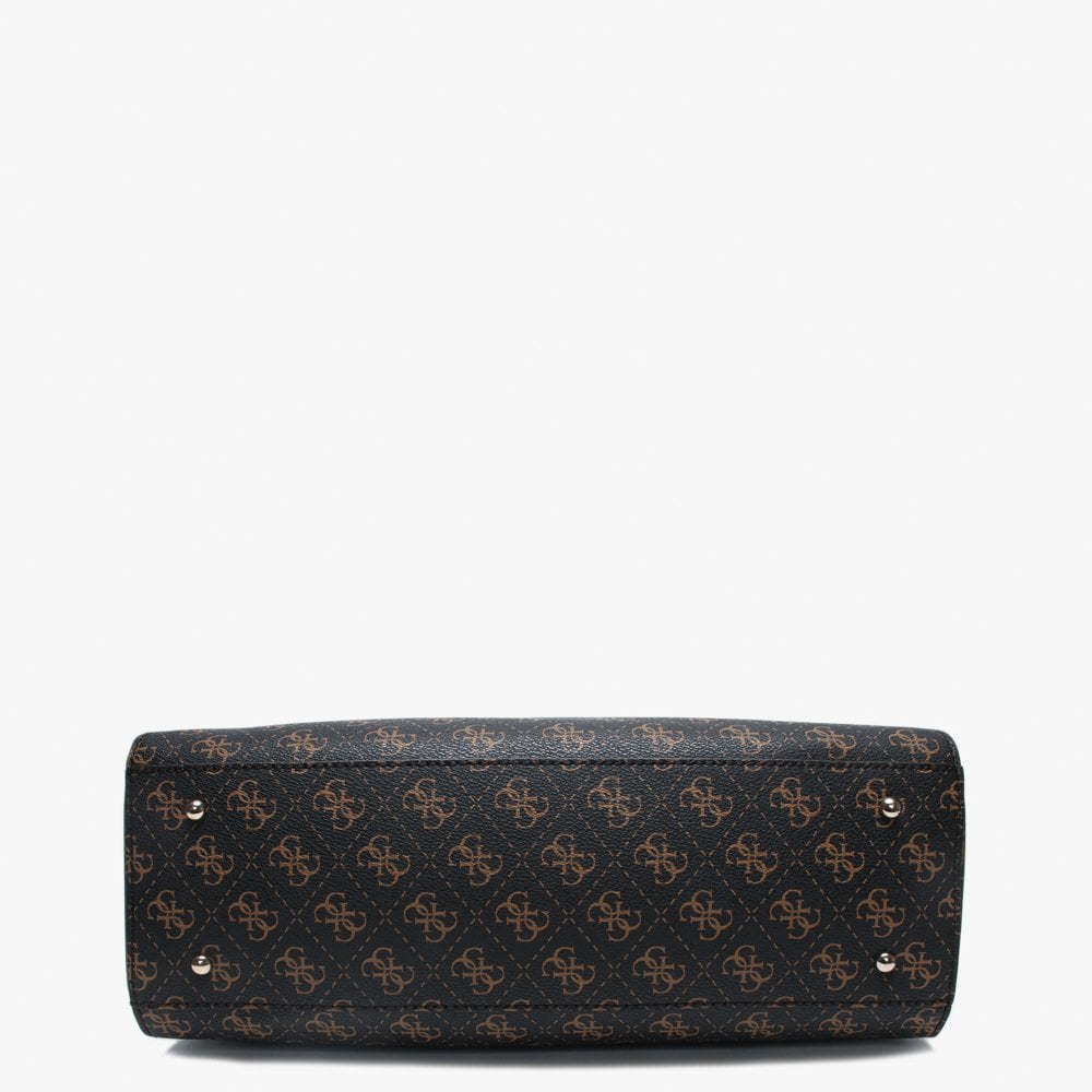 Maddy Brown Multi Logo Satchel Bag
