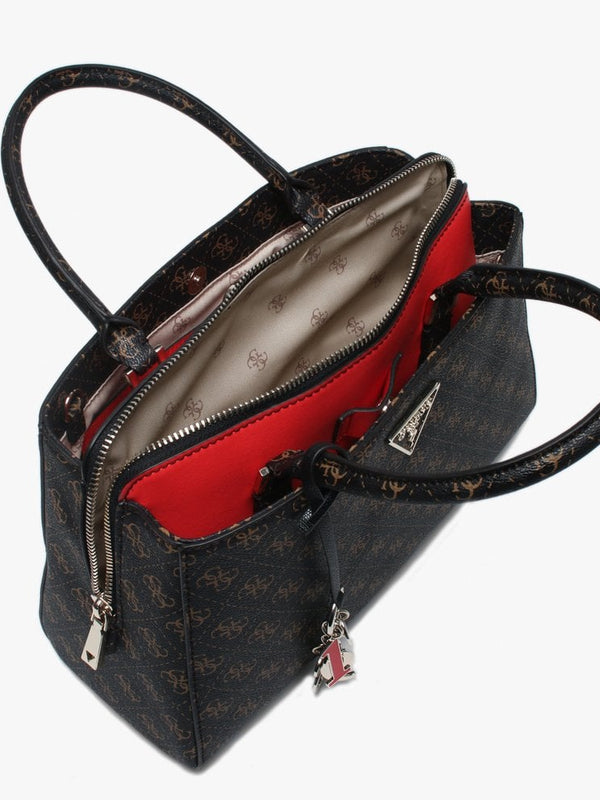 Maddy Brown Multi Logo Satchel Bag