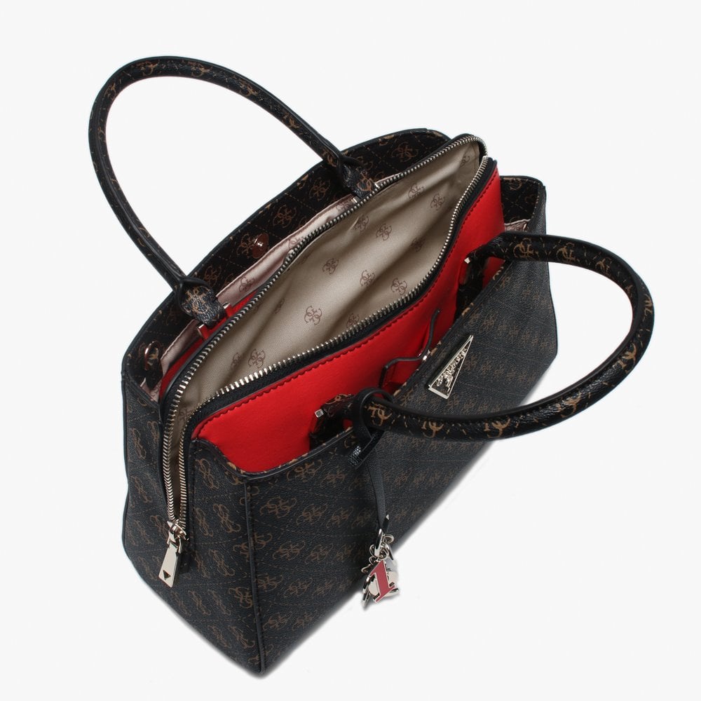 Maddy Brown Multi Logo Satchel Bag