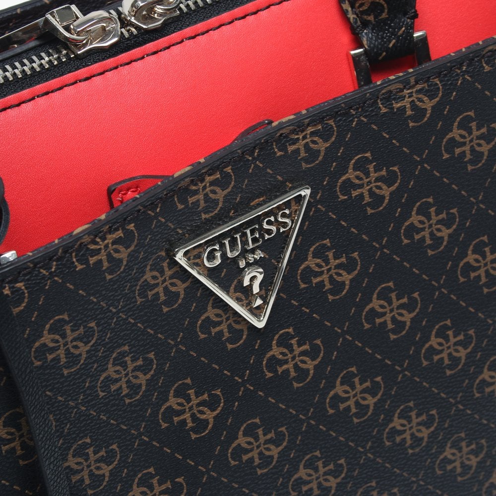 Maddy Brown Multi Logo Satchel Bag