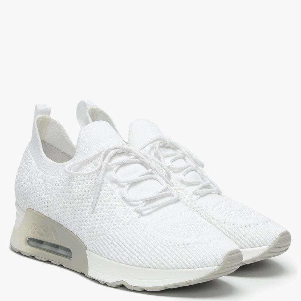 Lunatic White Knitted Trainers