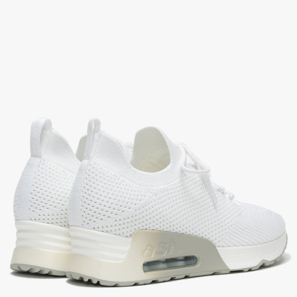Lunatic White Knitted Trainers