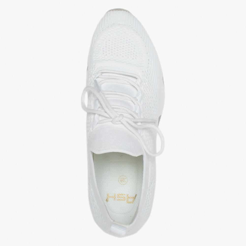 Lunatic White Knitted Trainers