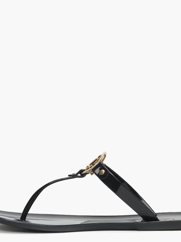 Sarahfina Black Logo Jelly Sandals