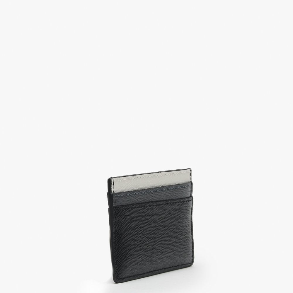 Black Multi Textured Leather Card Case