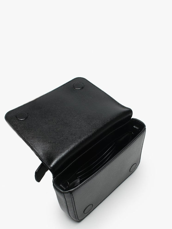 Hip Shot Black Leather Bum Bag