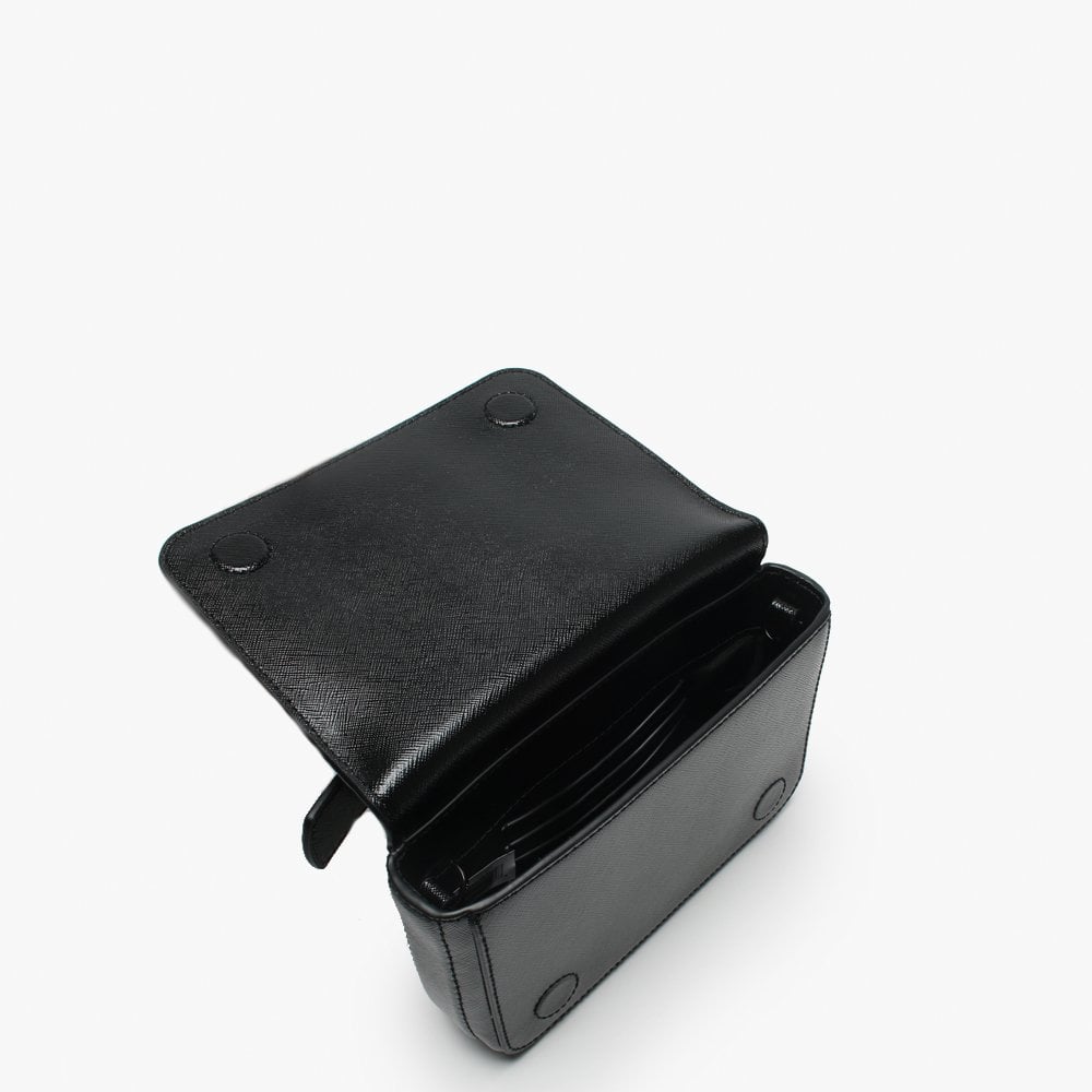 Hip Shot Black Leather Bum Bag