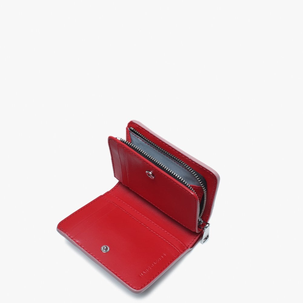 Mini Compact Blush Leather Wallet