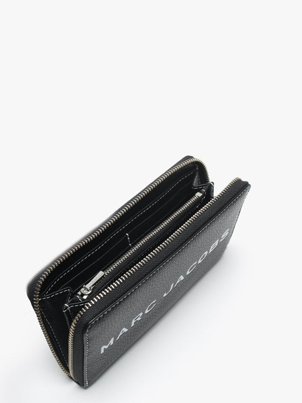 Standard Continental Black Leather Zip Around Wallet