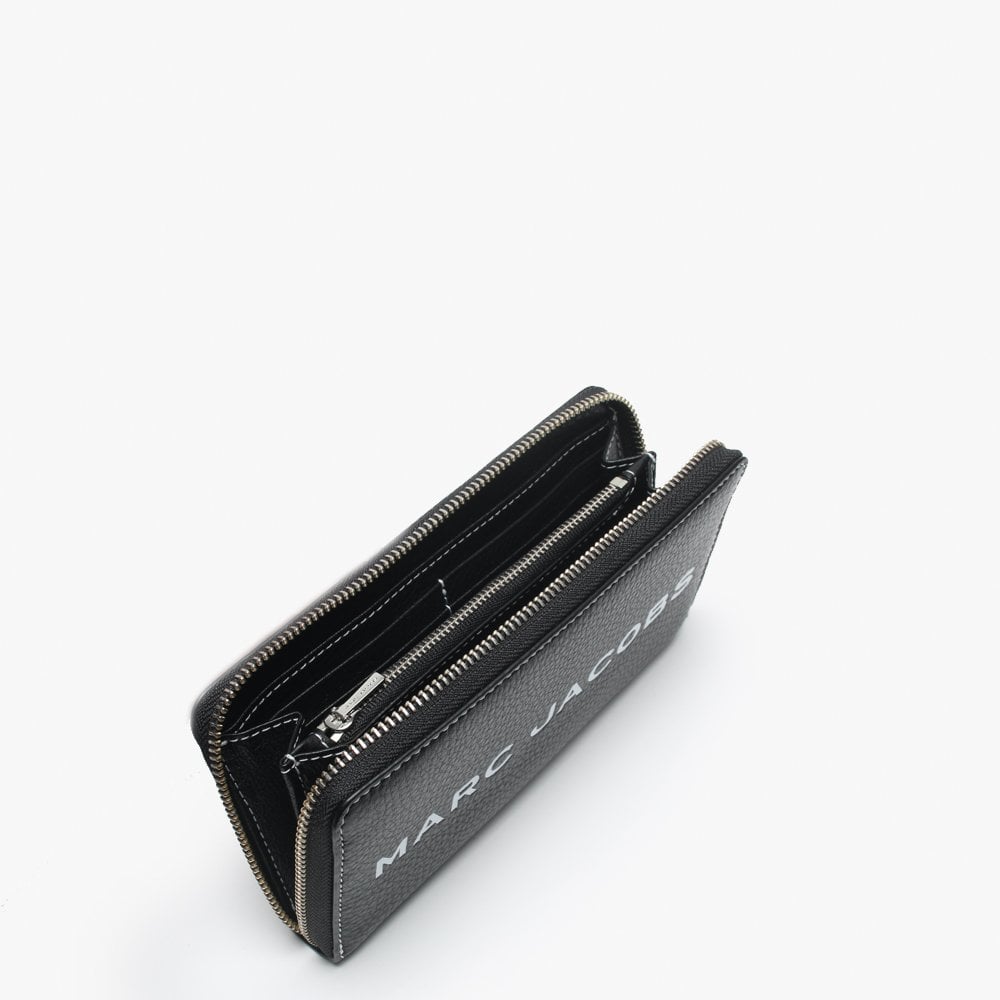 Standard Continental Black Leather Zip Around Wallet
