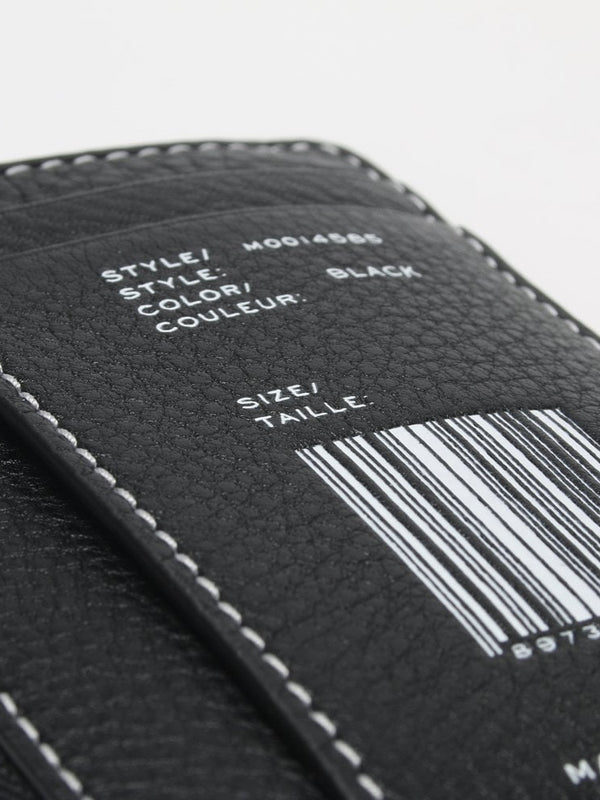 Top Zip Black Leather Wallet