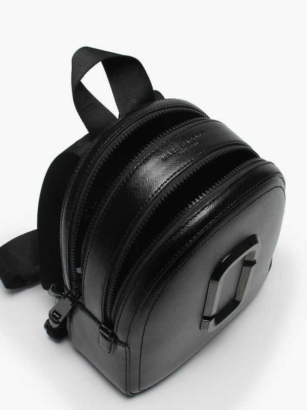 Pack Shot Black Leather Backpack