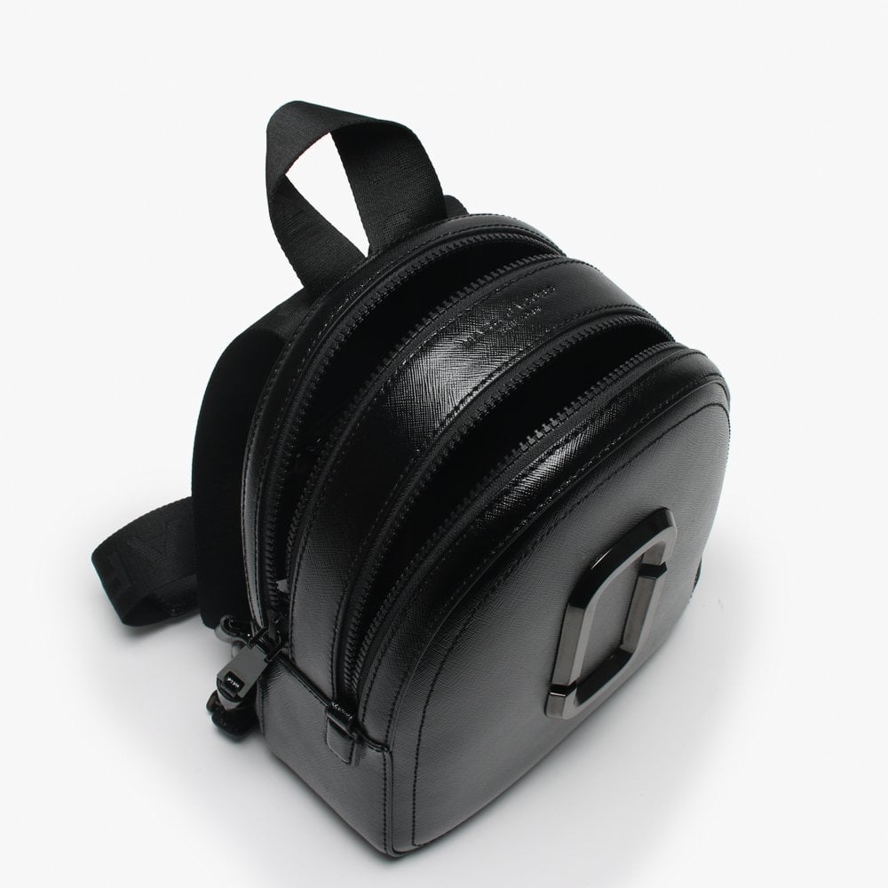 Pack Shot Black Leather Backpack