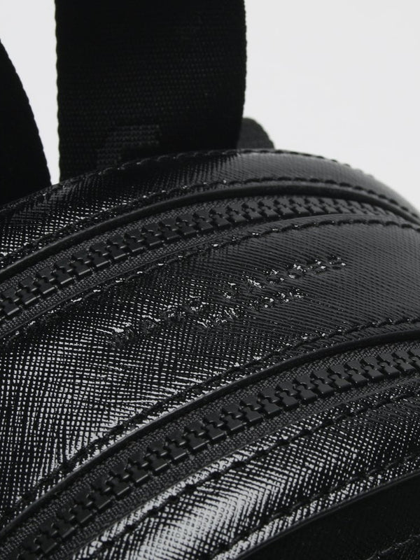 Pack Shot Black Leather Backpack